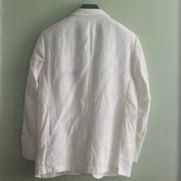 Men's XL White Linen Vintage "Don Johnson Miami Vice" Sport Jacket POLO by Ralph - Picture 2 of 7